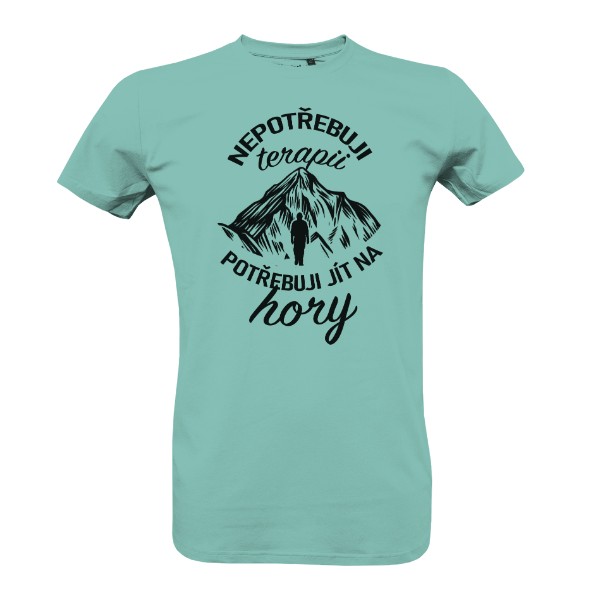 Tričko s potiskem Hory, horolezec