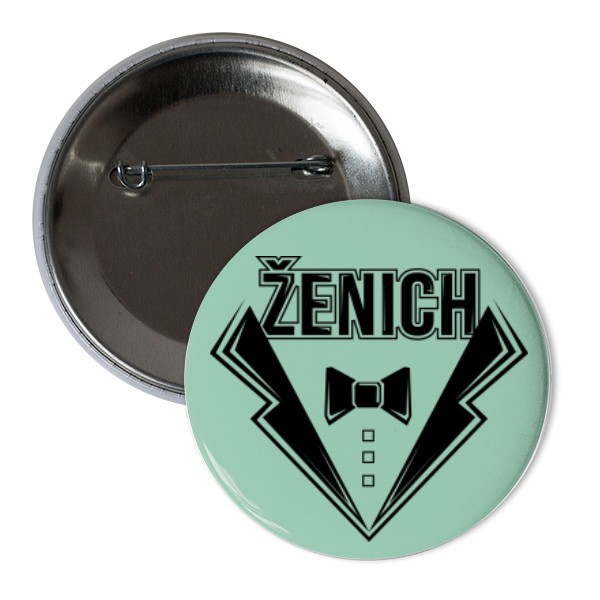Odznáček  s potiskem Ženich